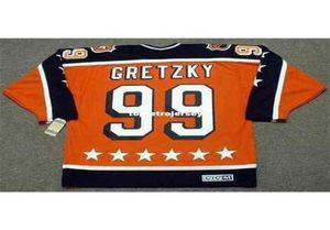 Maglia da hockey intera da uomo Wayne Gretzky 1984 Campbell quotall Starquot Ccm vintage economica retrò3074103