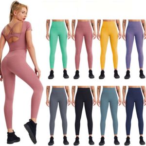Lu Align Pant Gym Sporty Outfit Leggings Lulug med Yoga Pants High midja Pants Woman Push Up Naked Fitness Tight Workout Trousers Sportwear Jogger Gry Lu-08 2024
