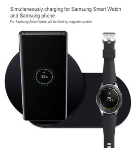 Wysokiej jakości QI Fast Wireless ładowarka 2 w 1 dla Samsung Galaxy S9 S8 S10 Uwaga 10 IS 98 Szybkie ładowanie dla Samsung Gear S3 S4 Charg4310479