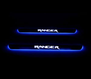 Moving LED Welcome Pedal Car Scuff Plate Pedal Door Sill Pathway Light For Ford Ranger 2015 20205707511