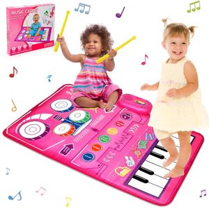 Tappetino per pianoforte musicale per bambini Bambini Giocattoli educativi Montessori Tappetino per tastiera da pavimento Tappetino per lo sviluppo dell'apprendimento precoce 240226