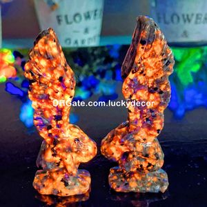 Belo cristal esculpido escultura escultura de anjo de decoração de casa religiosa fluorite yoooperlite ocean jasper ametyst rose quartzo clear quartzo verde aventurina