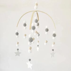 2024 INS NORDIC WIND CHIME PLUSH BALL WOODEAND BIEDS BABY KID BEDROOM ROOM DECOR手作りの壁吊り下げ装飾