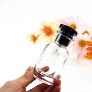Flaska 5st 30 ml transparent parfymflaska tjock glas spray flaska fyrkantig kosmetisk behållare resor