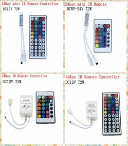 DC1224V MINI2444キーIRリモートワイヤレスコントローラーダイマーダイナミックモード5050 3528 3014 RGB LEDストリップライト3401701