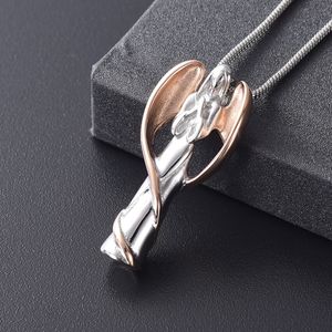 Angel Wing Fairy Cremation Jewelry for Ashes Stainless Steel Hold Loved Ones Ashes Keepsake Memorial Urn Necklace for Women Men Ur2621