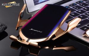 KissCase Wireless Charger Car Phone Holder 2 i 1 Automatisk induktionstelefonhållare i bilen för Note10 Plus S10 S9 S8 S72351103