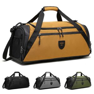 Bolsas de esportes de bolsas Bolsa de viagem de grande capacidade com sapatos compartimento seco de bolso molhado de bolsa durante a noite Backpack de ginástica esportiva