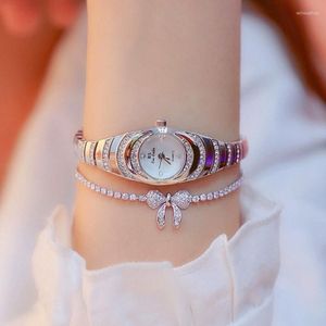 Wristwatches Bee Sister Women Quartz Watches Small Watch For Silver Stainless Steel Fashion Female Wrist Ladies 2022Wristwatches W284k