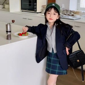 Jackets Spring And Autumn Loose Casual Silhouette For Boys Girls Suit Jacket Long Sleeved Lapel Top Fashionable Trendy
