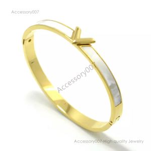 Bracciale di gioielli designer Bracciale Vervette in acciaio inossidabile guscio bianco Simple Charm Wedding Engagement Bride Gift Braccialetti da donna Braccialetti