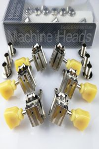 1Set 3R3L Vintage Deluxe Guitar Machine Heads Tuners for Gibson USAニッケルチューニングペグ5352845