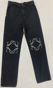 Jeans mulheres designer calças senhoras pernas abertas garfo reto solto emagrecimento calças jeans marca mulheres roupas bordado impressão casual todos os dias calças de todas as estações