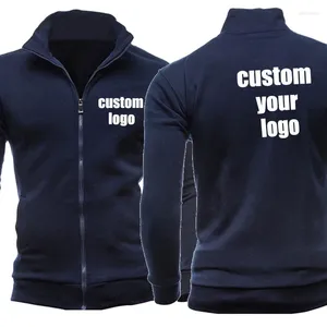 Men's Hoodies Casual Zipper Jackets Cardigan Long Sleeve Hooded Coat Pullover Sweatshirts Drop Wholesale Custom Logo