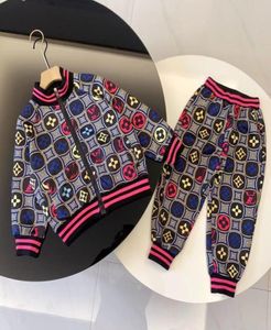 Baby Set Suits Kid Set Kids Designer Clothing Zipper Pocket Long Sleeve With Letters 2 Pieces Luxury Sweatshirts Sport Pants Kid8976389