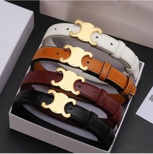 Women Ceinture Luxe Cowhide Width 3cmSmooth Buckle Belt Retro Design Thin Waist Belts for Men Womens Width 2.5CM Genuine Cowhide 8 Color Optional High Quality belt box