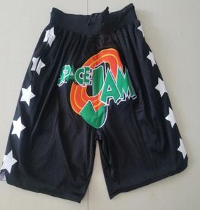 Team Shorts Vintage Basketball Zipper Pockets Running Clothes Space Jam Black Just Done Size SXXL5965462