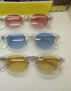 Nyaste Johnny Depp Crystalrim Gradient Solglasögon HD UV400 Lens Beach Holiday Glasses L M S Size Fullset Case OEM OUTLET2970443