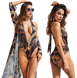 Cold Protection Cloak Swimsuits Designer Padded Push UP Women039s Onepiece Swimwear Outdoor Beach Swimming Bandage Must Swimsu7136987