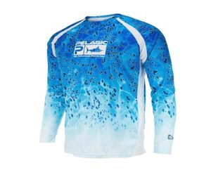 Pelagic pesca men039s camisa de desempenho manga longa 50 proteção upf secagem rápida topos leve fino respirável ao ar livre shir5158461