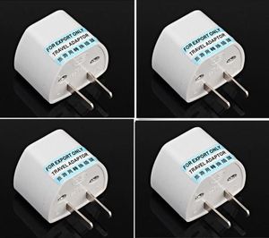 Alta qualità Nuovo 100 Pz / lotto Universale EU US AU a US AC Travel Power Plug Charger Adattatore Convertitore Adattatori da viaggio8181076