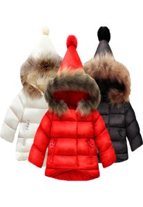 여자 아기를위한 여자 코트 따뜻한 재킷 겨울 모피 후드 가드 코트 어린이 아웃웨어 어린이 의류 유아 여자 Jackets5209426