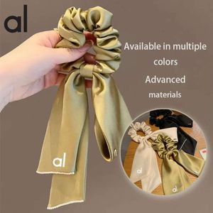 Lu Align Bands Al Outfit Bow Knot Ribbon Advanced Style Scarf Yoga Story Intestine Ring Women Tie Rope Headrope Girls Hair Circle Jogger GRY LU-08 2024