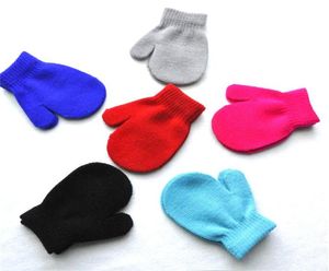 Crianças luvas de tricô quente luvas macias meninos meninas luvas unisex crianças winte luvas crianças lã luvas crianças acessórios 6 cores 7579798