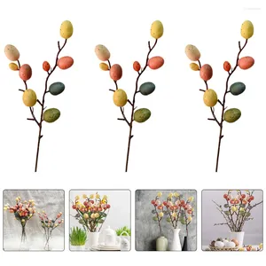 Decorative Flowers 5 Branches Egg Decoration Easter Pick Eggs Picks DIY Flower Arrangement Decors Crafts