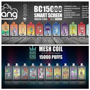 Original bang 12000 12K Puffs 850mAh Type-C Charging 20ml Prefilled Pod With Battery 0% 2% 5% Disposable E Cigarettes vaper bang box 12000 15000 15k puff 18k 18000