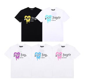 Mens T-shirt Designer Palm Angle Shirt Womens Sportwear Cotton Street Graffiti High Trendetter Loose Overized Top Shirtl