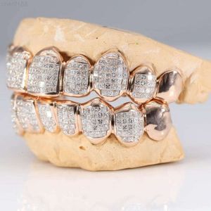 Grillz Özel Moissanite Elmaslar 925 Gümüş Tamamen Buzlu Out Diamond Hip Hop Dişleri Kızlar Erkekler Moissanite Grillz