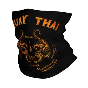 Bandane Muay Thai Tiger Bandana Inverno Scaldacollo Antivento Avvolgente Sciarpa per il viso Sak Yant Tattoo Kickboxing Thailandia Ghetta Fascia per capelli