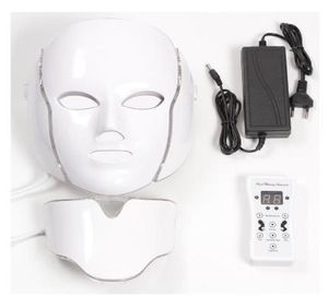 LED 7 färg ansiktsmask LED koreansk pon terapi ansiktsmask maskin ljusterapi mask halsled skönhet5879619