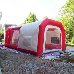 8x4x3mh (26x13.2x10ft) grossistfria fartygsgigantiska färgglada biltält Uppblåsbara bilar Workstation Spray Paint Tent Booth Mobile Shelter Room Airbrush Outdoor Garage