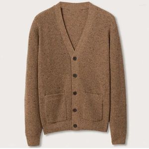 Męskie swetry Tops Sweter Button Down Cardigan Class