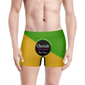 Men's Shorts 2024 Trendy Can Personalized Boxer Briefs Fashion Design LOGO Gifts Pour Hommes Panty Beach Underpants XS-3XL Drop