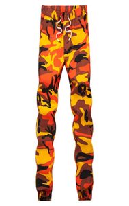 Pantaloni jogger mimetici arancioni Ins Pantaloni casual tessuti hip-hop Tasche per pantaloni militari tattici Pantaloni sportivi in cotone 2019 Y1907302699943