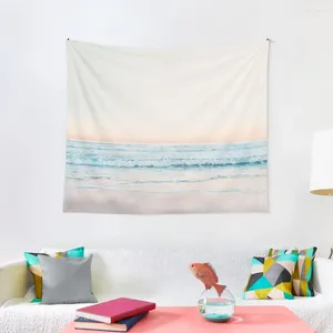 Tapeçarias minimalista oceano impressão tapeçaria estética decoração de parede arte tapete para o