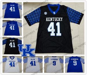 Customized Kentucky Wildcats 41 Josh Allen 9 Davonte Robinson 10 Asim Rose 26 Benny Snell Jr Blue Black White Men Youth Jersey 46685467