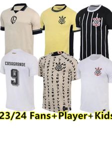 2023 24 Fußballtrikots DRITTE 3. Auswärts WILLIAN 2024 Corinthians Hemd Camisetas de Foot GUSTAVO VITAL GUEDES Fußball GIL spezielle Camisa Corinthians Herrenhemden