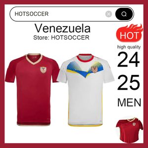 2024 2025 Venezuela Soccer Jerseys Kit Kit 24/25 Narodowa koszula piłkarska Mężczyźni Home Red Away White Camisetas Copa America Cordova Soteldo Rincon Bello Sosa Rondon