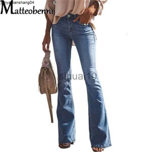 Womens Jeans Wide Legs Pants Female Large Size Boyfriend Women Ladies Sexy High Waist Ripped Flared Trousers J230605