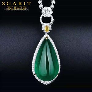 Pendentif Emeraude Royal Collection 레벨 보석 골드 주얼리 51.8ct Big Stone Natural Vivid Green Emerald Charm Pendant