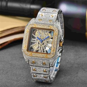 28% de desconto relógio feminino quente luxo neutro clássico cheio diamante movimento quartzo pulseira aço inoxidável dobrável montre de luxo