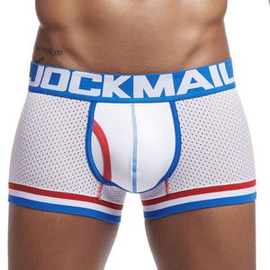 JOCKMAIL Brand Underwear Men Boxer Mesh Sexy Underpants Cotton Pants men sleep Male Panties JM441