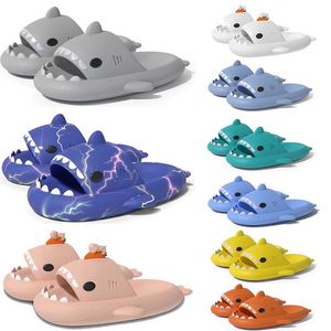 Kostenloser Versand Designer Shark Slides One Sandale Slipper für Männer Frauen GAI Sandalen Pantoufle Pantoffeln Männer Frauen Hausschuhe Trainer Flip Flops Sandalen Farbe 17