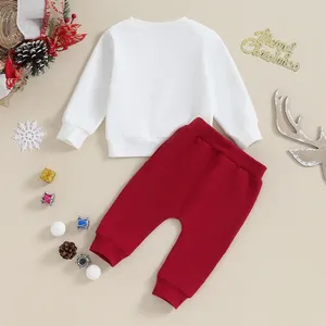 Clothing Sets Toddler Baby Christmas Clothes Outfits Long Sleeve Sweatshirt Trouser Set Fall Winter Cute Xmas Tracksuit