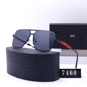 luxury Oval sunglasses for men designer summer shades polarized eyeglasses black vintage oversized sun glasses of women male sunglass 7 color with box 7460