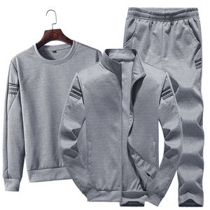 Hoodiesjackets Sweat Pants Spring och Autumn Sweater Suit Mens Casual Sports Trend Three Piece M5XL 240219